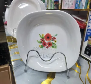 6 PCS Melamine Plate Deep Square Flower 2503