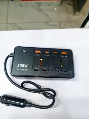 12V to 220V Car Inverter 200W With USB-C Dual AC Sockets