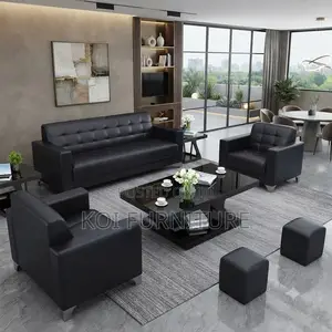 Office Sofa; Five Seaters Executive PU Leather Office Sofa Set