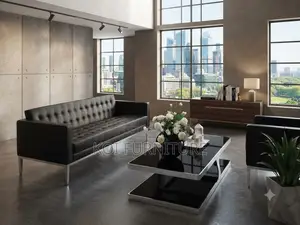 Office Sofa; Five Seaters Executive PU Leather Office Sofa Set