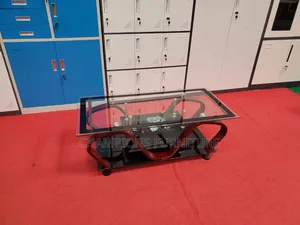 Glass and Wood Coffee Table