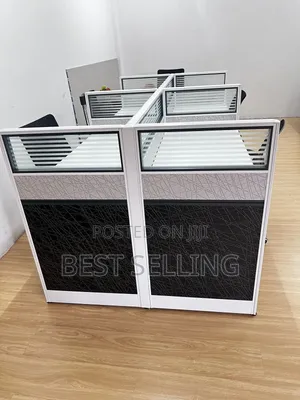 White Black 4 Way Working Station Aluminum Metal