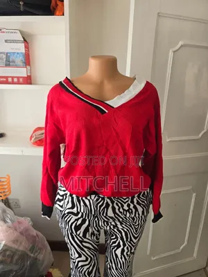 V - Neck Sweater Tops