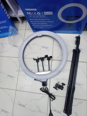 LJJ-45 Dimmable 18 Inch Ring Light for Makeup Streaming