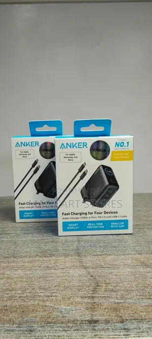Anker Charger (140W, 4-Port, PD 3.1) With USB-C Cable
