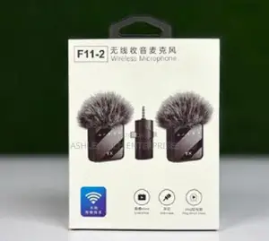 !#F11-2 Wireless Clip Microphone for Interviews, Vlog Streaming