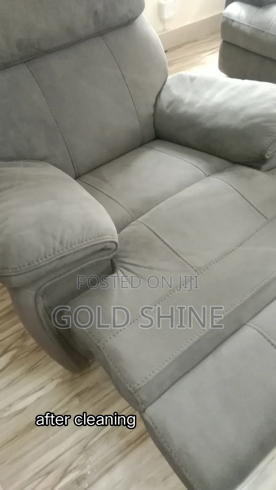 Before,during and After Cleaning Recliner Seat