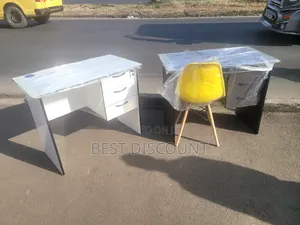 Gray Office Desk Eames Chair Yellow