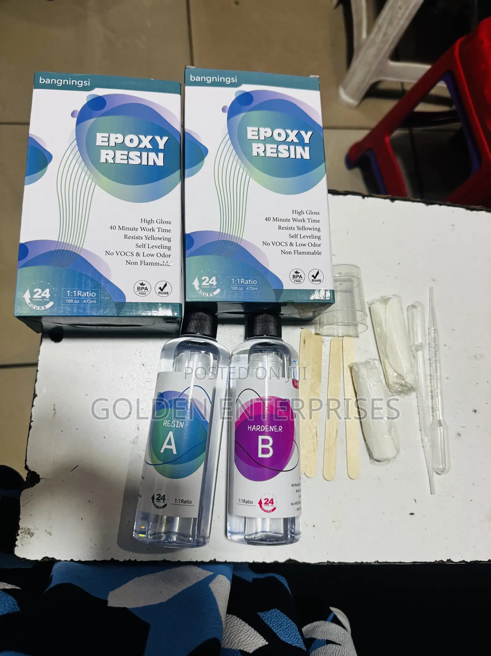 Crystal Clear Self-Leveling Epoxy Resin Starter Kit