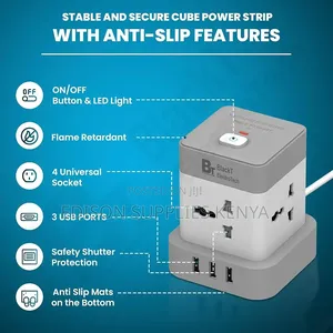 Cube Extension Cable Itel Power Cube Socket USB Multiplug Adapter 4Way