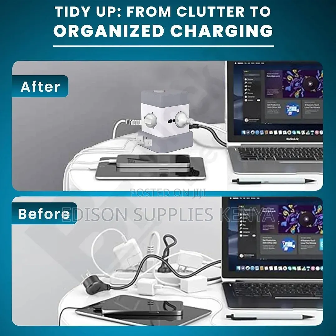 Cube Extension Cable Itel Power Cube Socket USB Multiplug Adapter 4Way