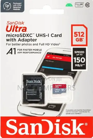 SanDisk Ultra 512GB microSDXC Up to 150mb/S Read A1 Performance Class