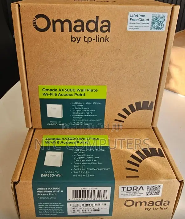 TP‐Link Omada EAP650‐Wall AX3000 Wall Plate WiFi 6 Access Point