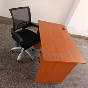 Brown Office Table With Chair