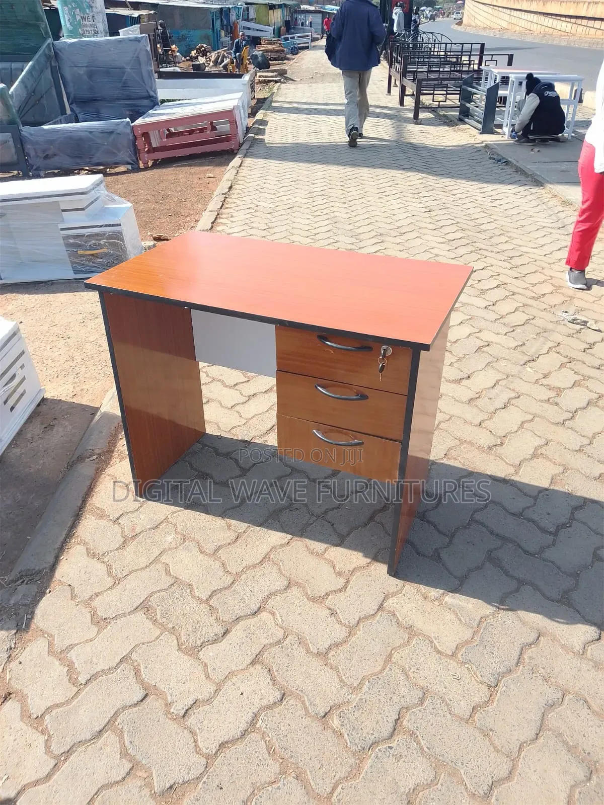 Brown Office Table With Chair