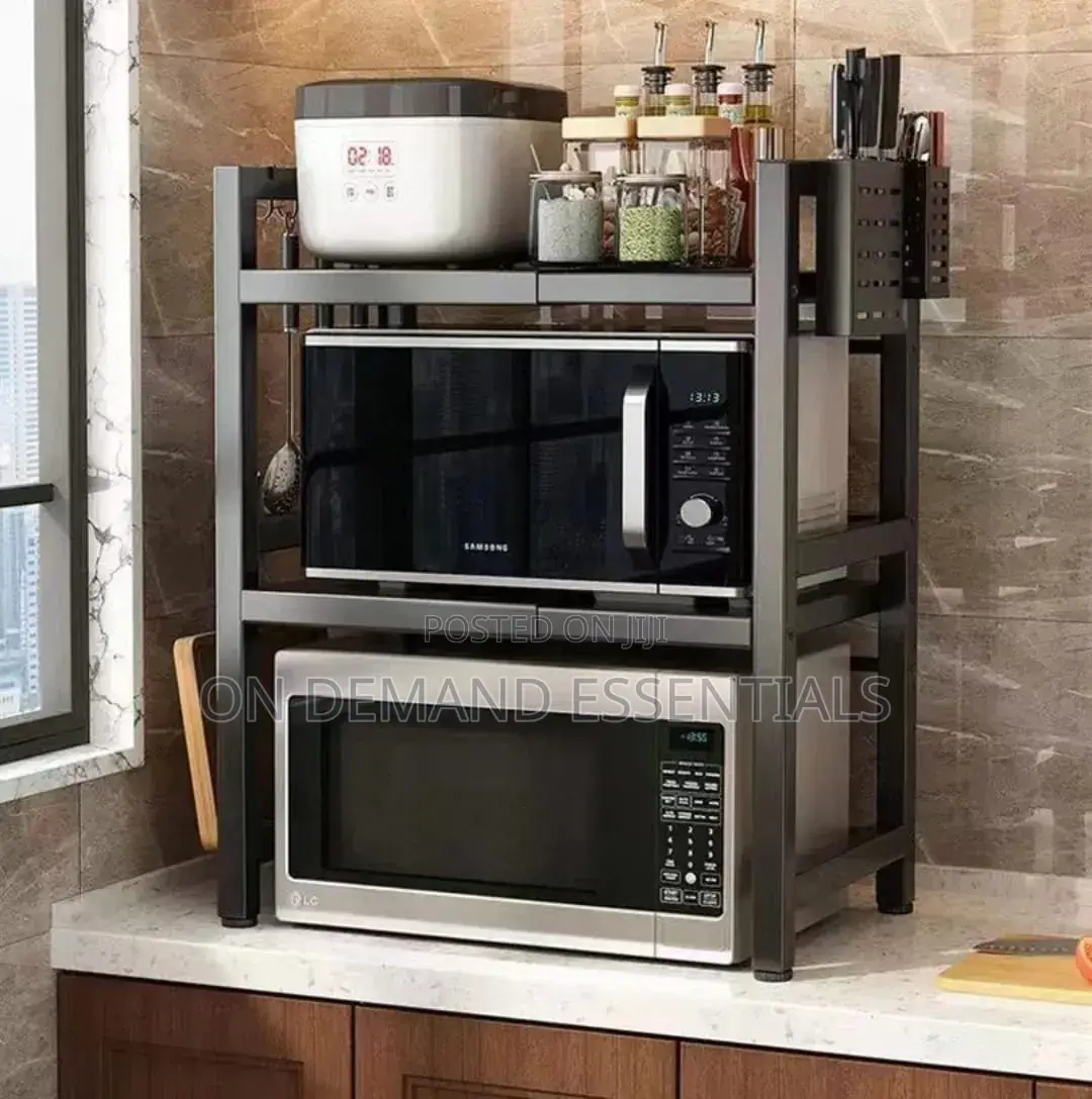 Double Layer Heavy-Duty Adjustable Microwave Stand