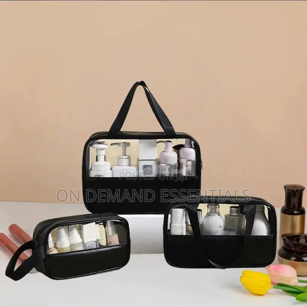 3pcs Washbags Set. With Wide Base