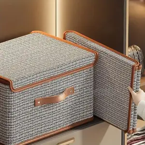 New Foldable Fabric Storage Box With Flip Lid