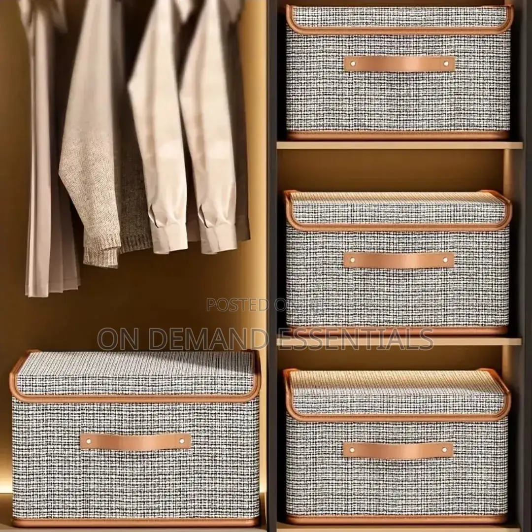 New Foldable Fabric Storage Box With Flip Lid
