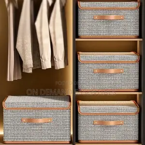 New Foldable Fabric Storage Box With Flip Lid