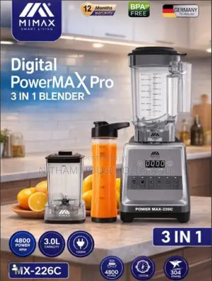MIMAX Digital PowerMAX Pro 3-in-1 Blender