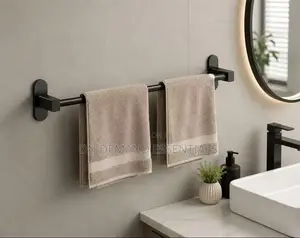 Punch-Free Space Aluminum Towel Rack