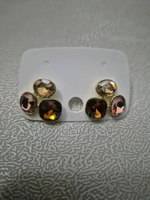French- High End Brown Crystal Earrings for Women