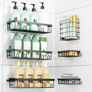 6pcs Set Shower Caddy Shelf/Bathroom Organizer Rustproof
★No Drilling