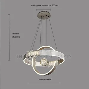Modern Gold Interlocking Ring Chandelier Pendant Light