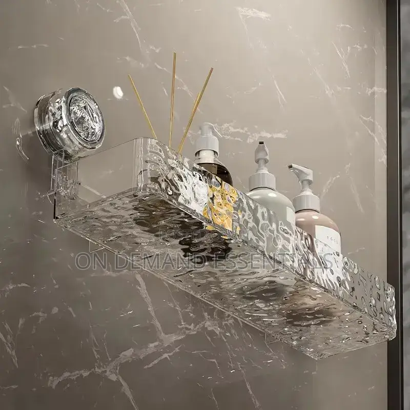* Suction Cup Bathroom Storage Rack Punch-Free Installation