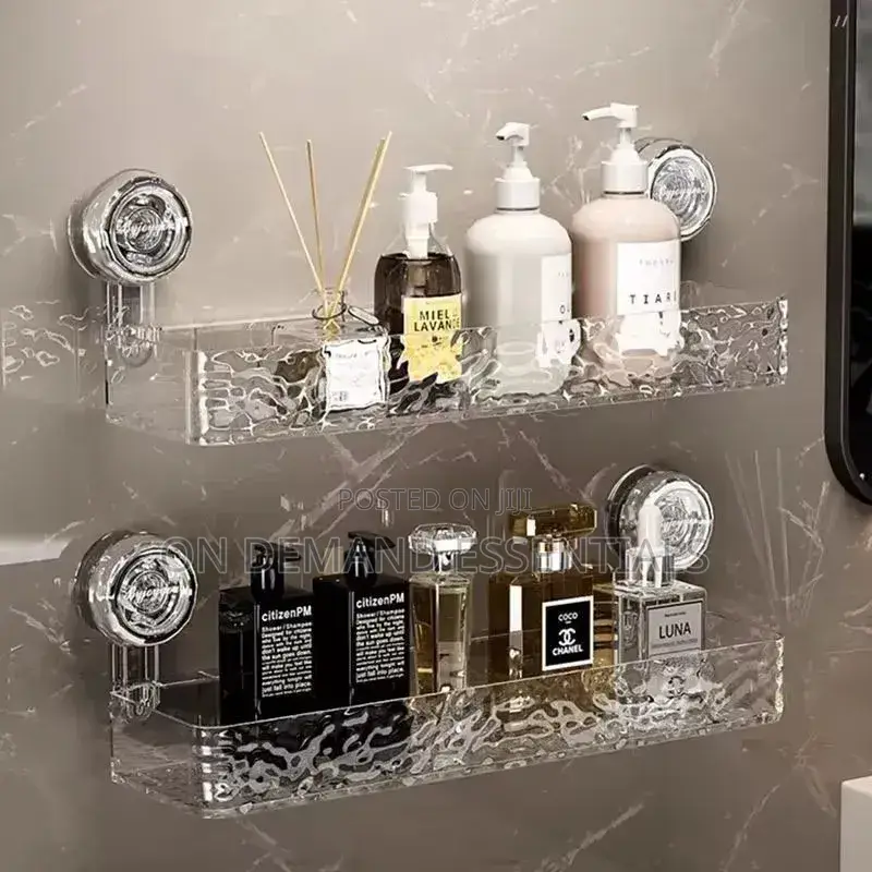 * Suction Cup Bathroom Storage Rack Punch-Free Installation