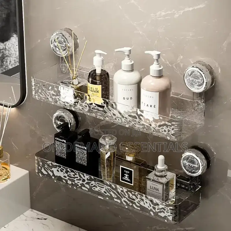 * Suction Cup Bathroom Storage Rack Punch-Free Installation