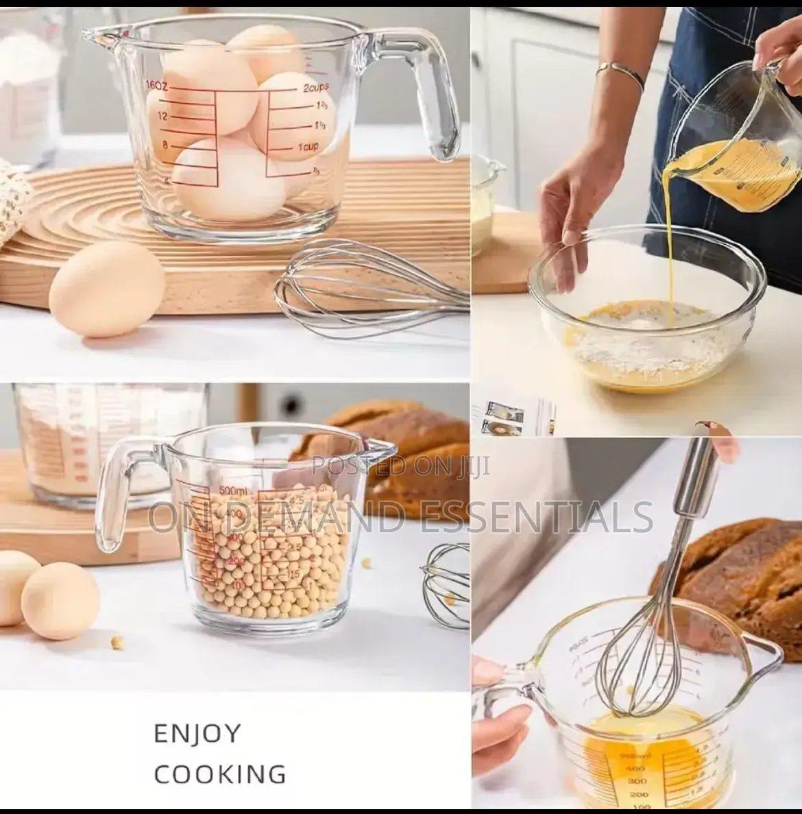1000ml Glass Measuring Cup With Scale and Handle