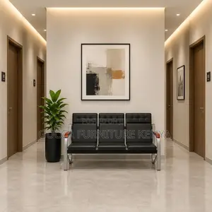 5-Seater Leather Visitor's Office Sofa