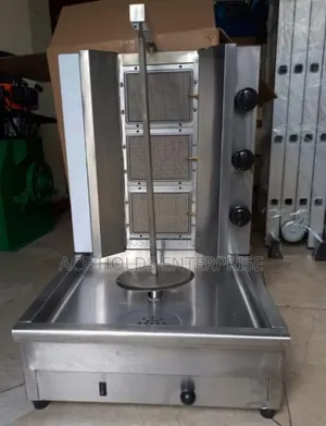 Commercial Shawarma Grill 3 Gas Burner Machine - Stainless Steel