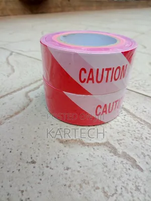 Heavy Duty Red & White Caution Barrier Tape