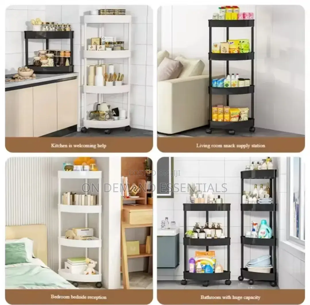 4 Tiers Corner Storage Rack Multi-Functional