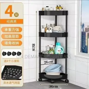 4 Tiers Corner Storage Rack Multi-Functional