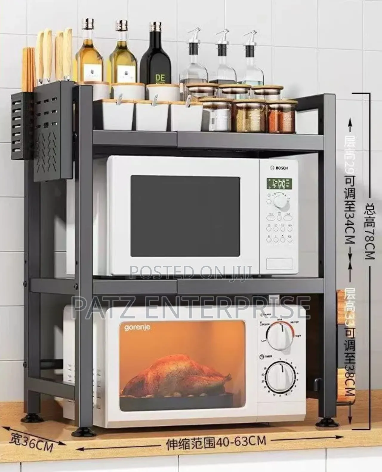 Two Tier Expandable Microwave Organizer