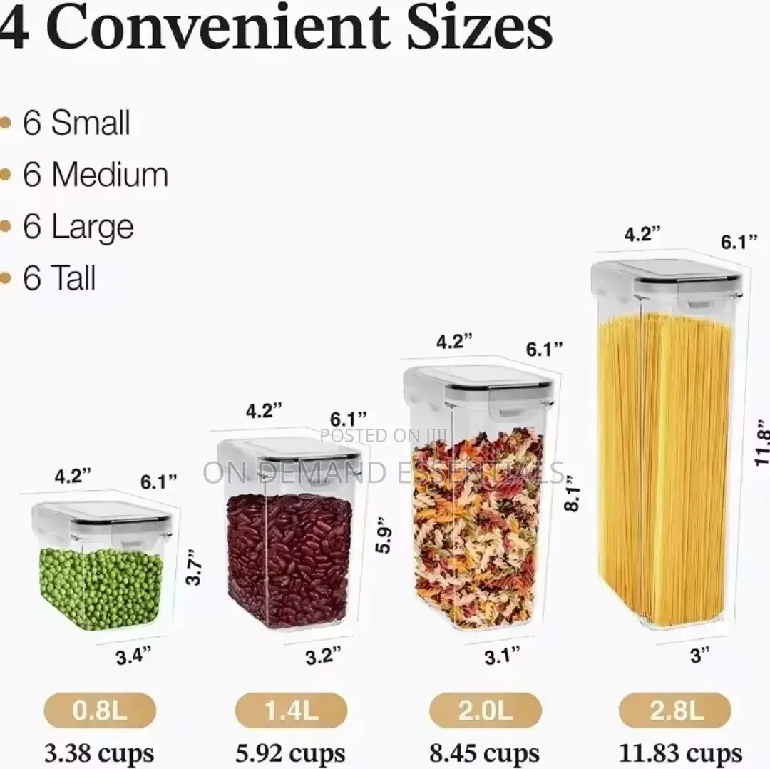 24pcs Bpa Free Airtight Plastic Containers Stackable