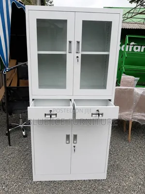2Door Lockable Cabinet With 2 Lockable Storing Drawer