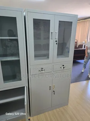 2Door Lockable Cabinet With 2 Lockable Storing Drawer
