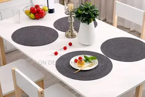 Elegant Round Woven Placemats Durable Washable