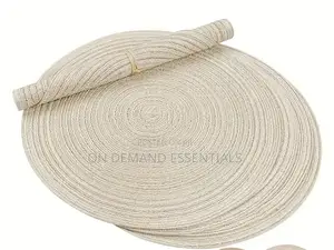 Elegant Round Woven Placemats Durable Washable