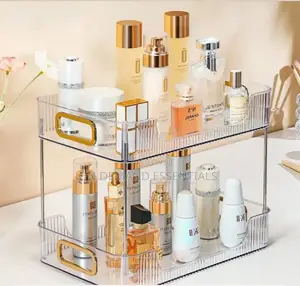 2 Layer Jewelry Holder Cosmetics Vanity Tray