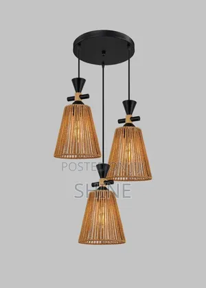 3 Light Woven Rope Pendant Chandelier