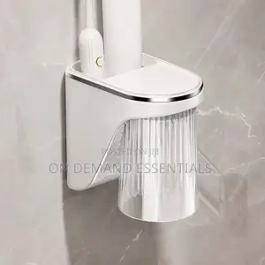 Wall-Mounted Magnetic Toothbrush Holder With Cup