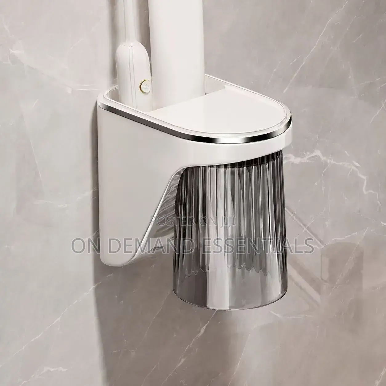 Wall-Mounted Magnetic Toothbrush Holder With Cup