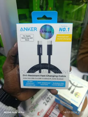 Anker Zolo USB-C to USB-C Cable (6ft, 240W, Braided, Dirt Resistant)