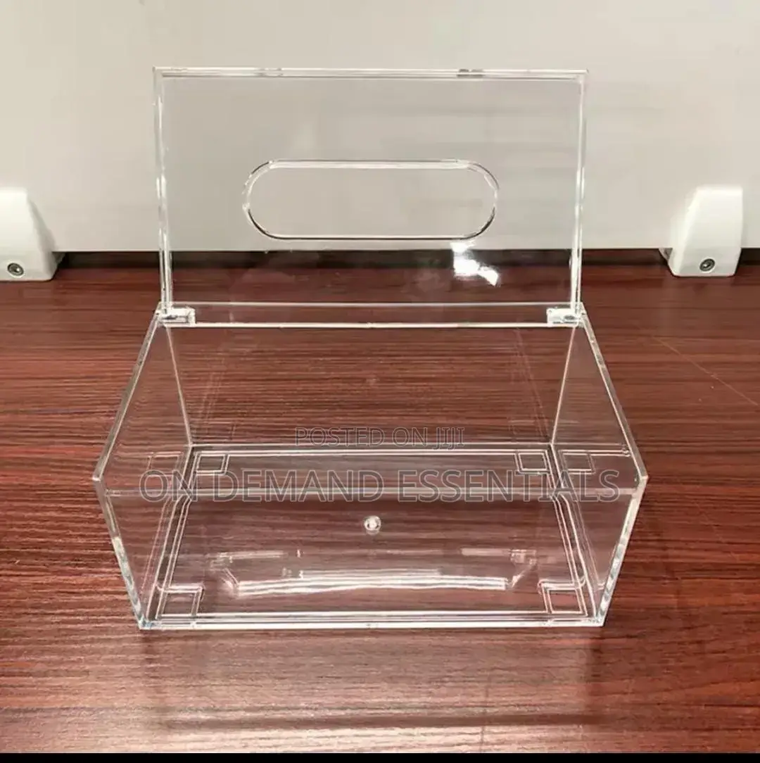 Modern Design Acrylic Serviette Holder Clear